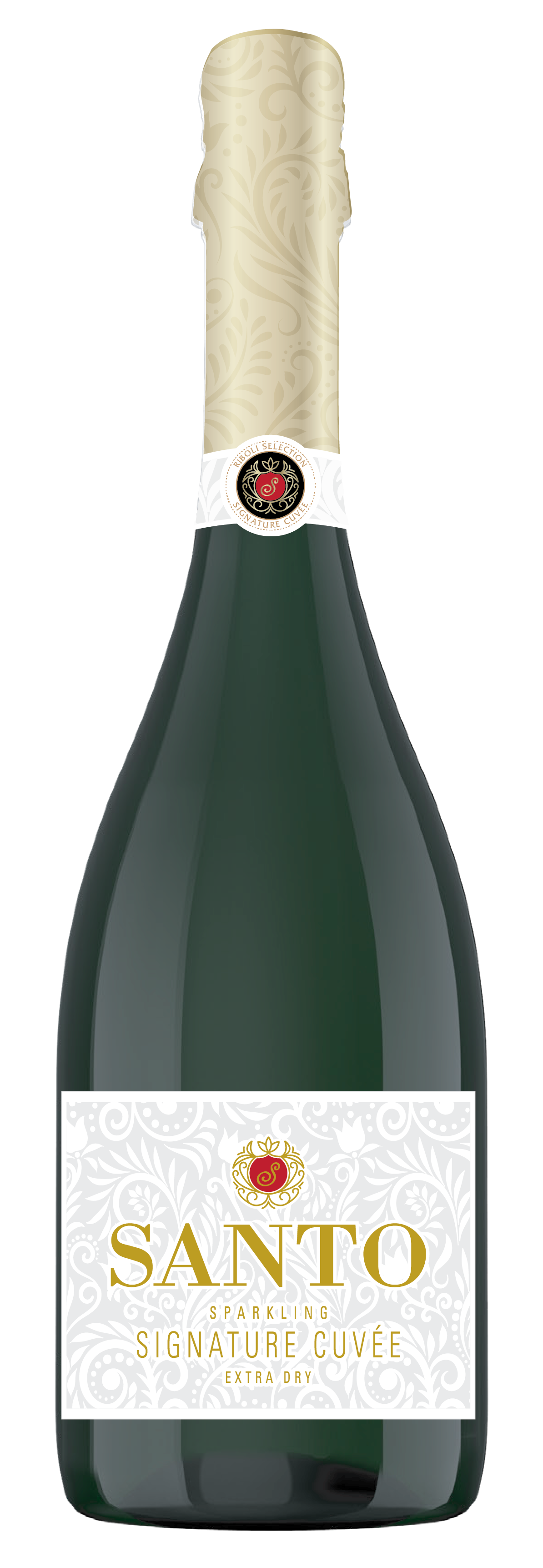 Santo Signature Cuvee Bottle wine bottle